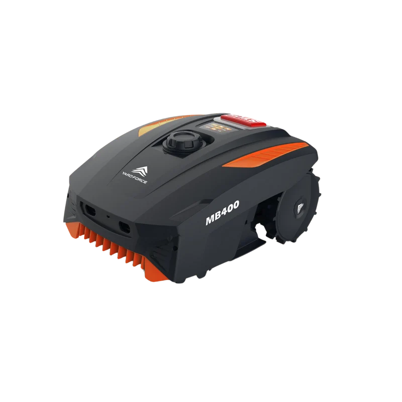 Yard Force 20V Mähroboter MB400 – für bis zu 400 m², Bluetooth App-Steuerung, 16 cm Schnittbreite, 30 % Steigung, inkl. Installations-Set