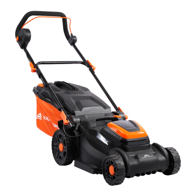 Yard Force 20V Akku-Rasenmäher LM C40B – 40 cm Schnittbreite, inkl. 2x 20V 4,0 Ah Akkus & Ladegerät, Torque-Boost, 40L Fangkorb mit Mulchfunktion