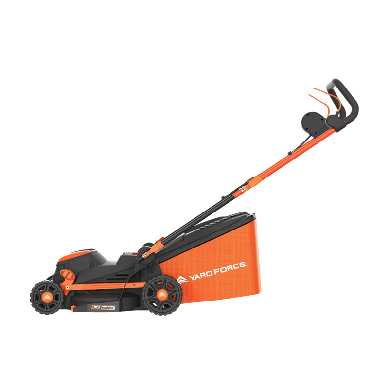 Yard Force 20V Akku-Rasenmäher LM C34B – 34 cm Schnittbreite, inkl. 2x 20V 2,5 Ah Akkus & Torque-Boost Technologie, 35L Fangkorb