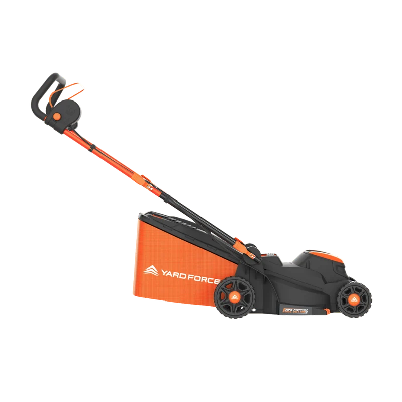 Yard Force 20V Akku-Rasenmäher LM C34B – 34 cm Schnittbreite, inkl. 2x 20V 2,5 Ah Akkus & Torque-Boost Technologie, 35L Fangkorb