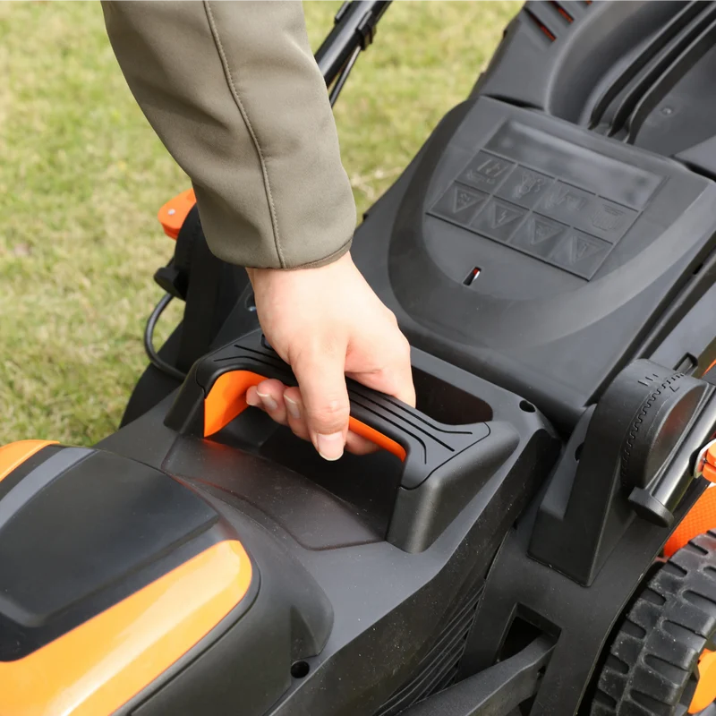 Yard Force 20V Akku-Rasenmäher LM C34B – 34 cm Schnittbreite, inkl. 2x 20V 2,5 Ah Akkus & Torque-Boost Technologie, 35L Fangkorb