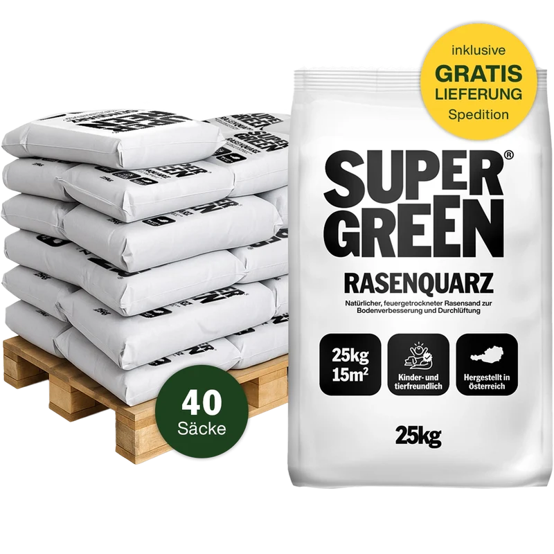 Rasen-Quarzsand, 1.000kg (40 Säcke auf Palette) inkl. Lieferung