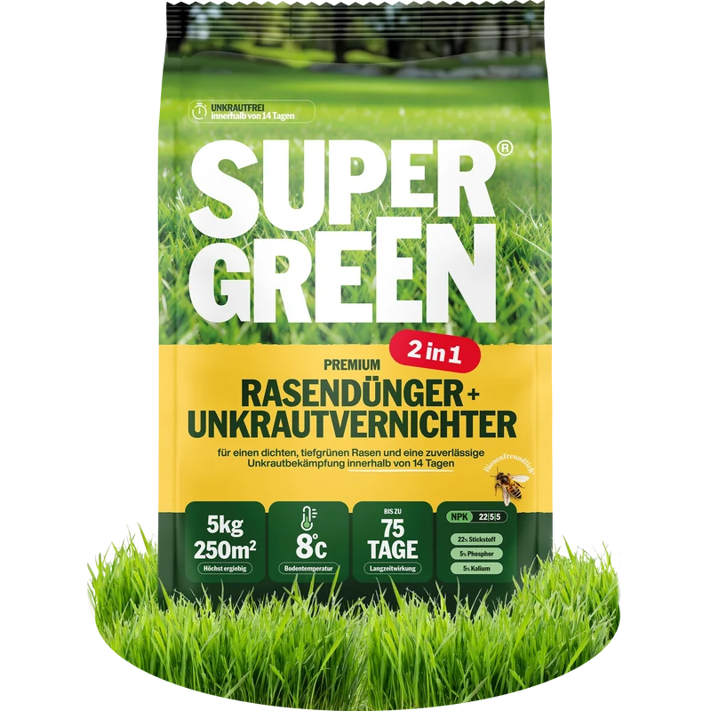 Rasendünger mit Unkrautvernichter 2in1
