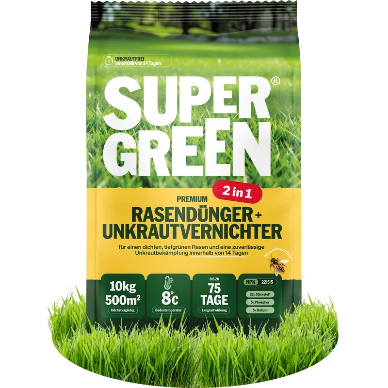 Rasendünger mit Unkrautvernichter 2in1