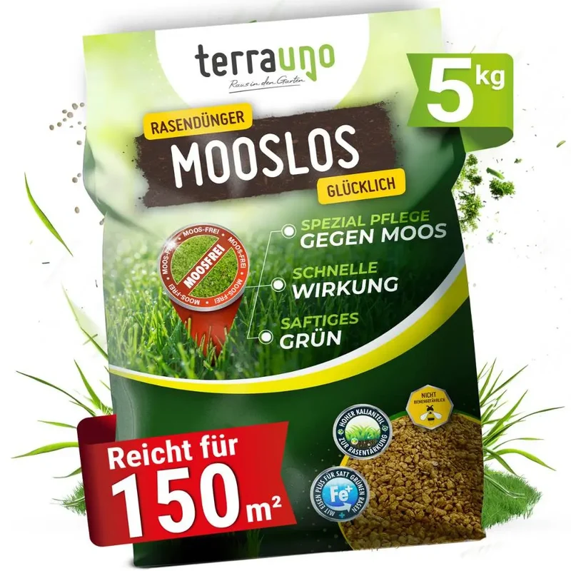 Rasendünger mit Eisen – Mooslos Glücklich