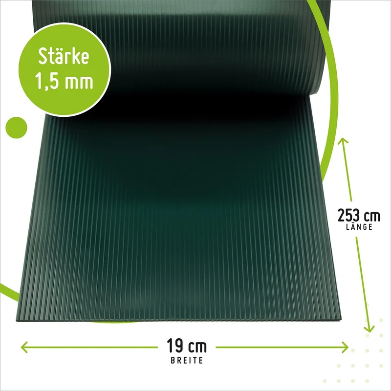TerraUno - Premium Polypropylen Sichtschutzstreifen | 2,530mx19cm | Made in Germany