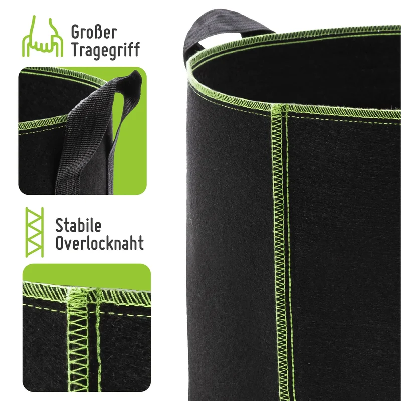Pflanzsack aus Vliesstoff inkl. Pflanzenschilder
