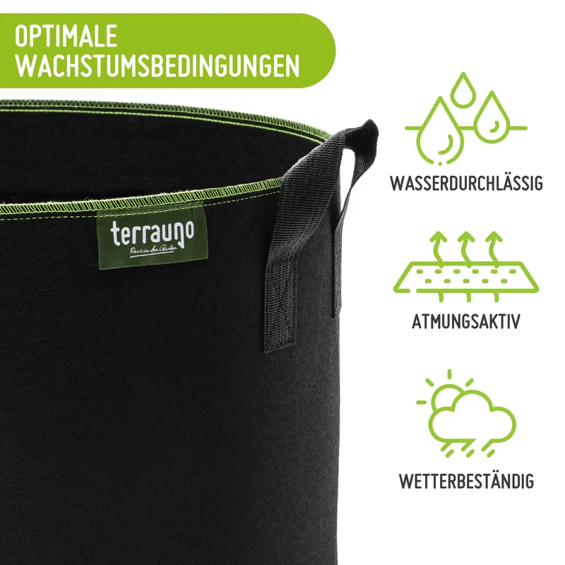 Pflanzsack aus Vliesstoff inkl. Pflanzenschilder