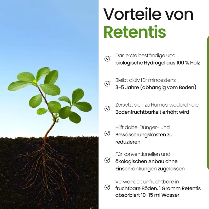 Retentis Bio-Hydrogel aus Holz 750 g