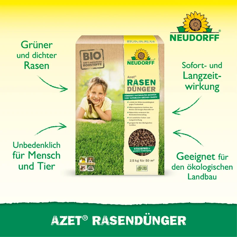 Azet RasenDünger 2,5 kg bis 5 kg