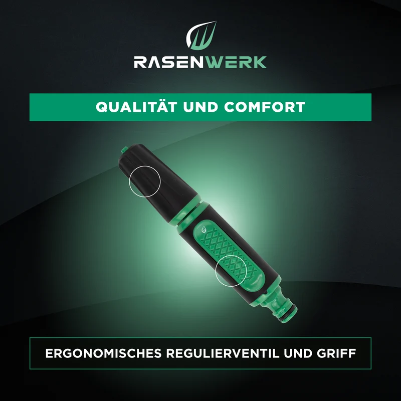 Stufenlos regulierbare Gartenspritze