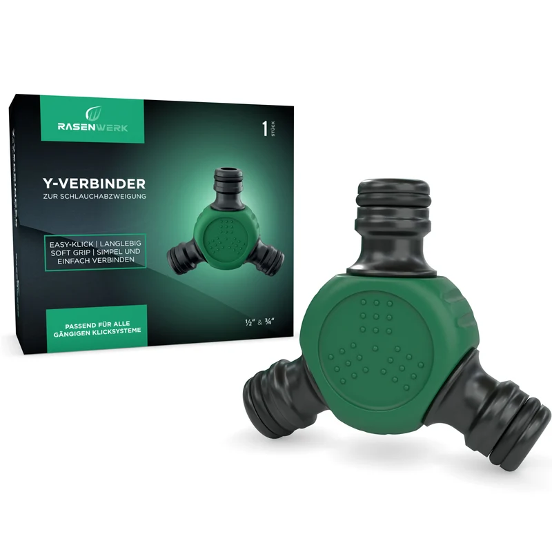 Y-Verbinder zur Schlauchabzweigung für 1/2 Zoll Steckverbinder