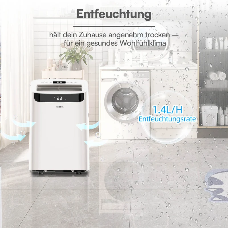 BE COOL Klimagerät 14.000 BTU mit Heizfunktion und WIFI