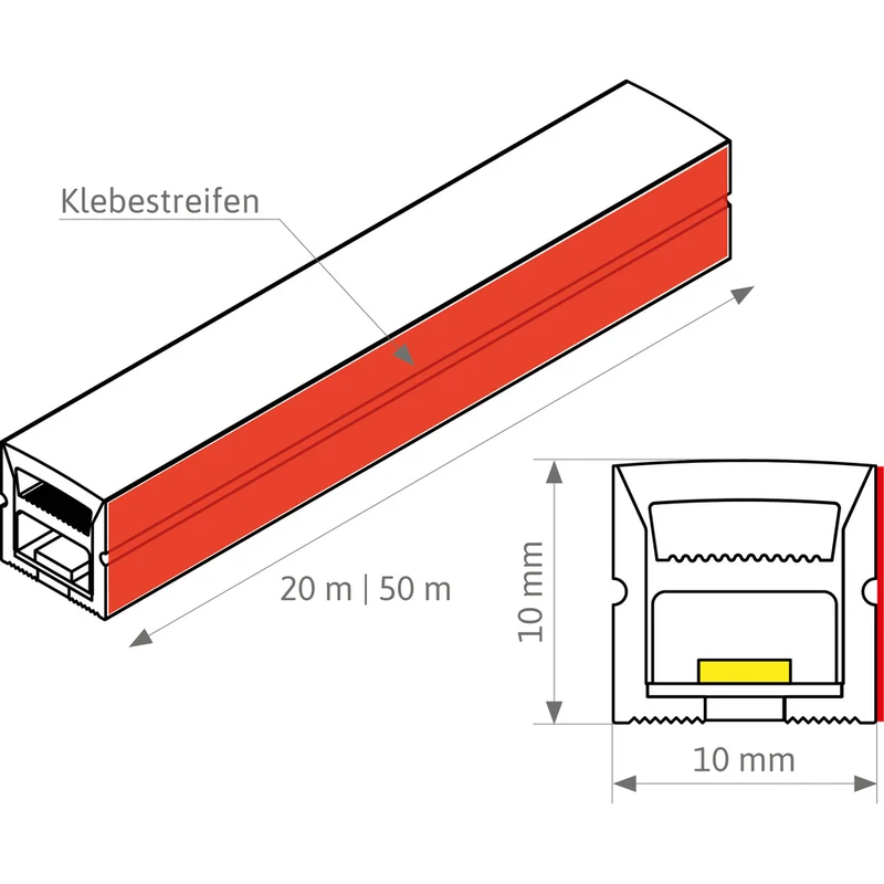FLEXLINE 1010 mit DUOPOL LED-Band 12W