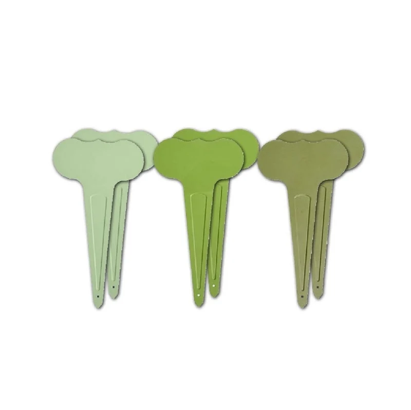 Pflanzschilder aus Metall 'Green' (6er Set mit wasserfestem Stift)