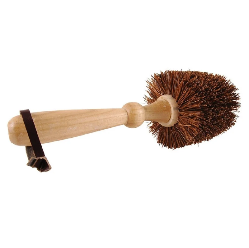 Blumentopf Bürste (Bürste mit Lederschlaufe)
