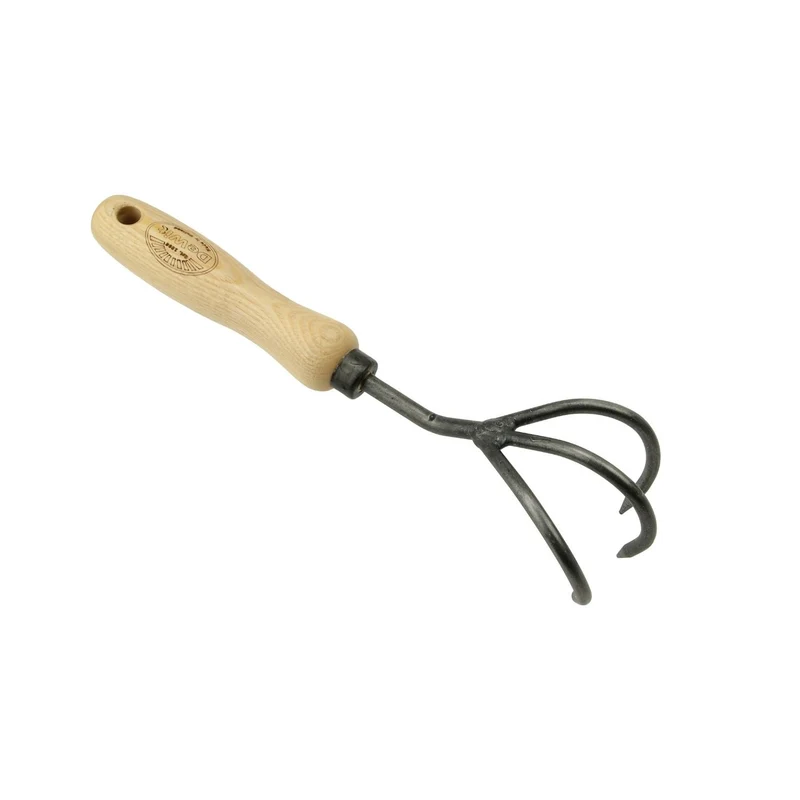 Handkralle mit 3 Zinken (mit Holzgriff aus Esche)