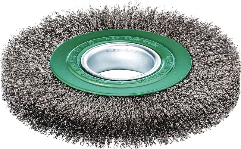 LESSMANN Rundbürste Edelstahl gewellt 0,30 mm für Schleifbock