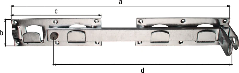 GAH Doppeltorüberwurf links/rechts verwendbar 430 mm Stahl gelb verzinkt