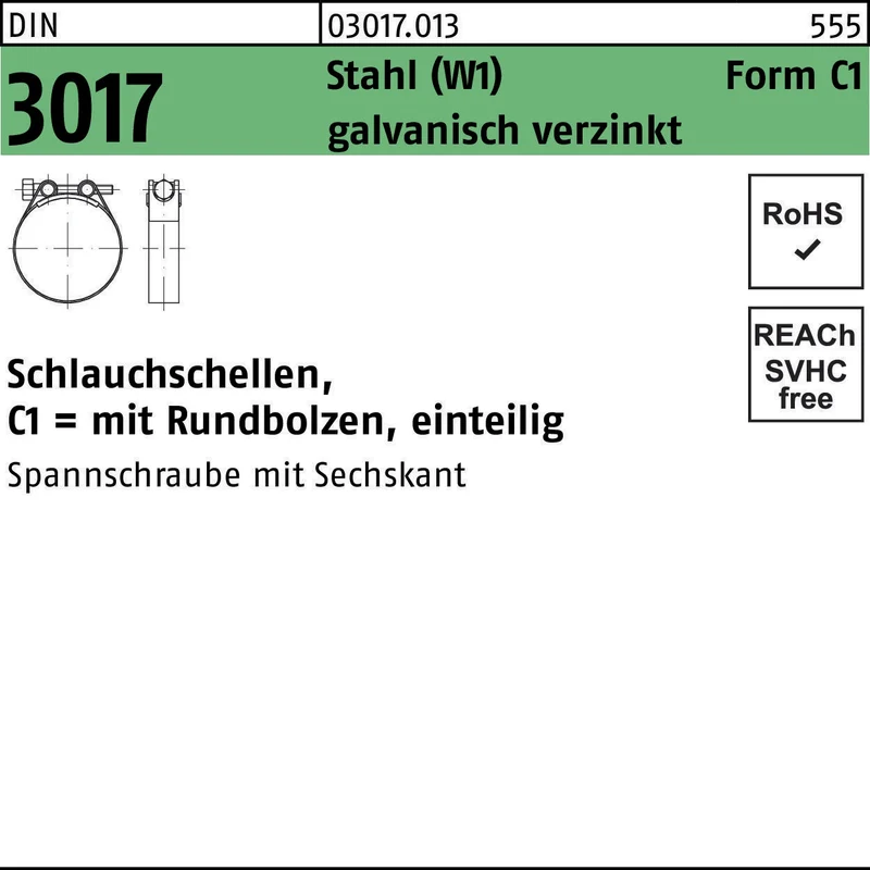 Schlauchschelle DIN 3017