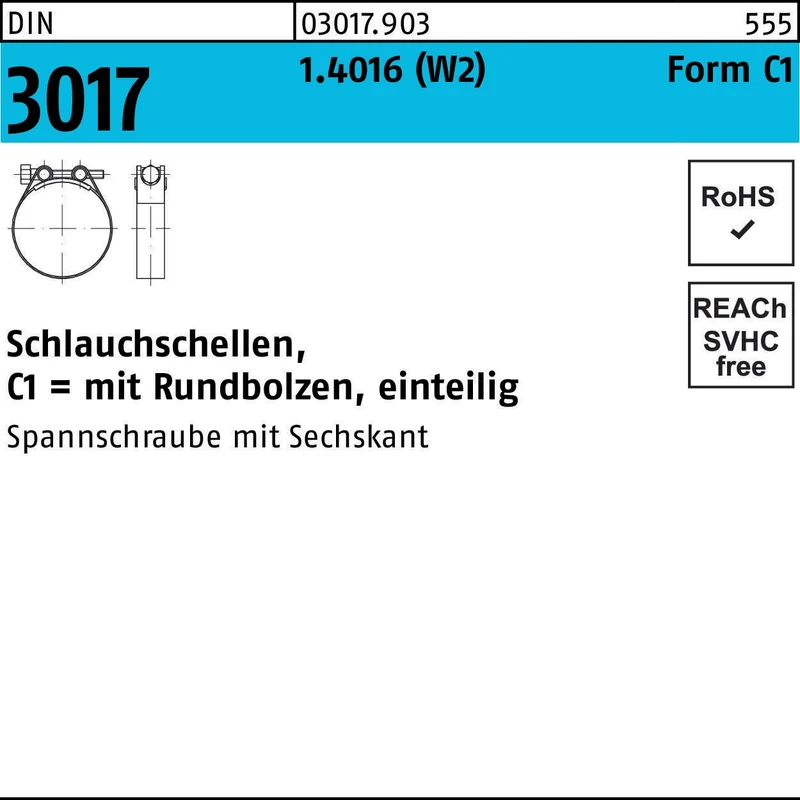 Schlauchschelle DIN 3017