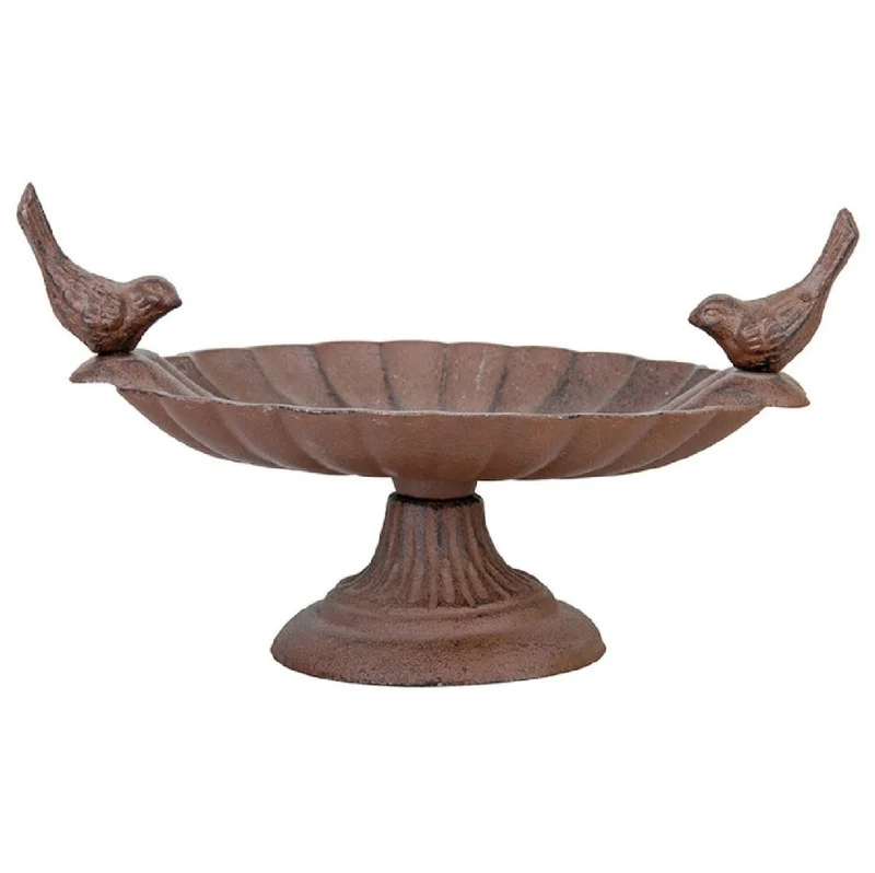 Vogeltränke mit 2 Vögeln (Gusseisen)