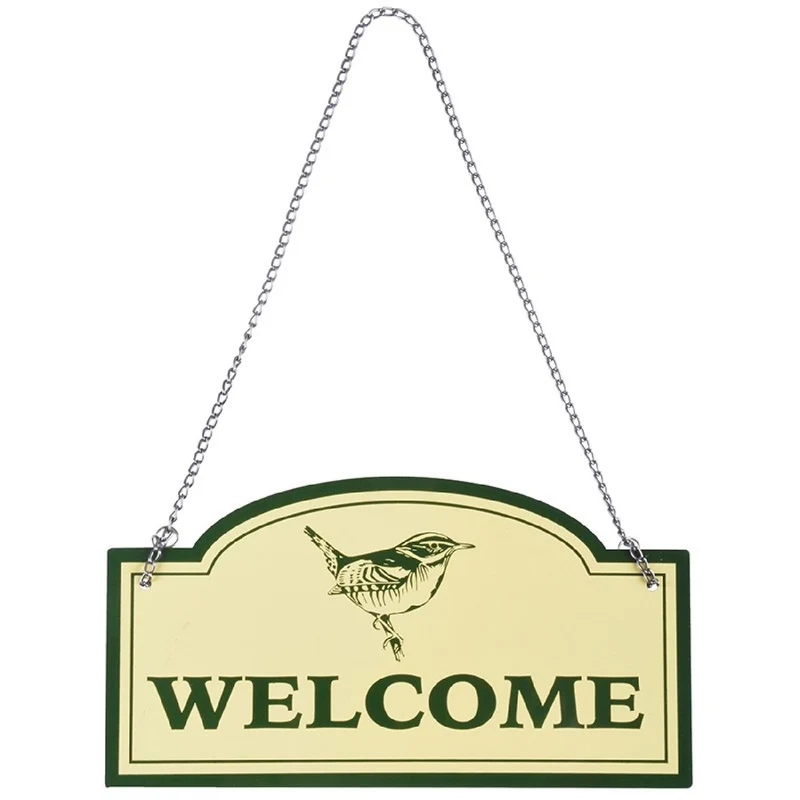 Schild 'Welcome' (aus Aluminium)
