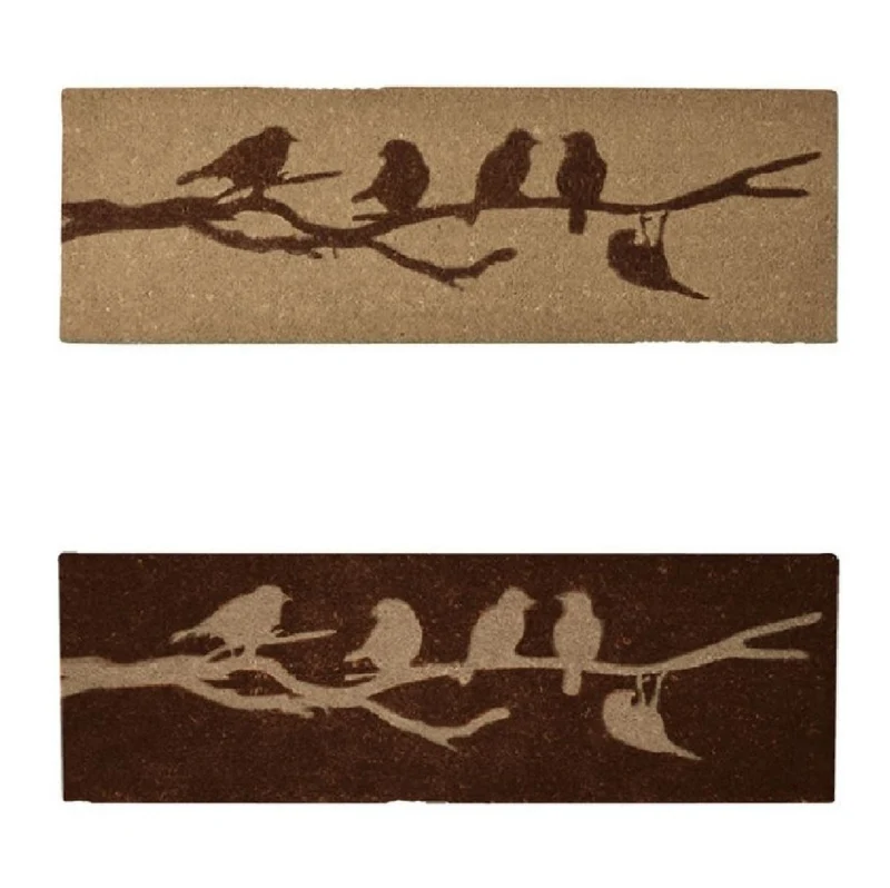 Türmatte aus Kokos (Vögel auf Draht)