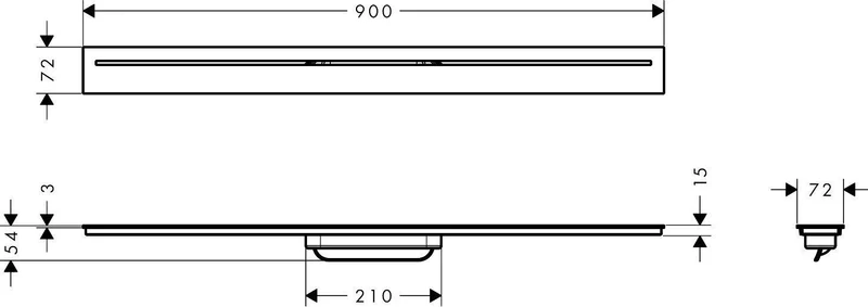 HG Fertigset AXOR Drain Duschrinne 900mm