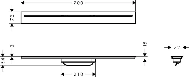 HG Fertigset AXOR Drain Duschrinne 700mm