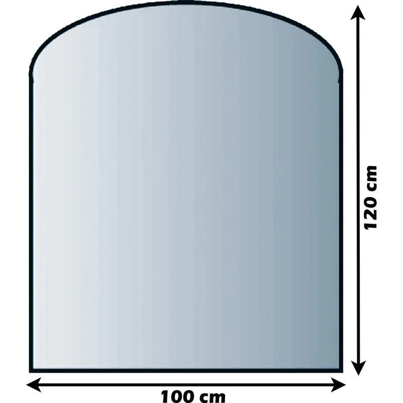 Glasbodenplatte leichte Rundung / mit Fase