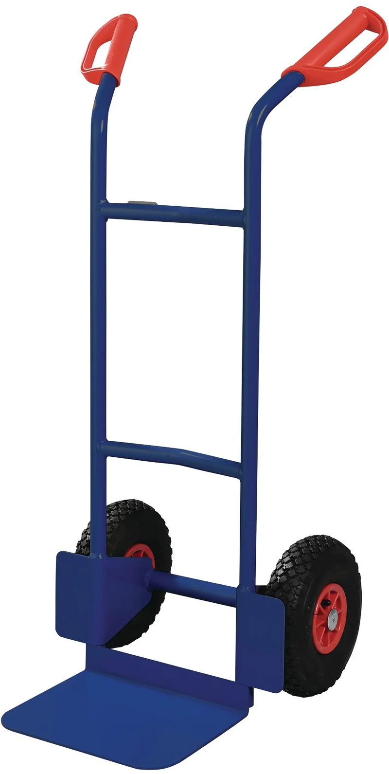 TECWERK Stapelkarre 1150 mm mit Luftbereifung, 200 kg Tragfähigkeit, saphirblau