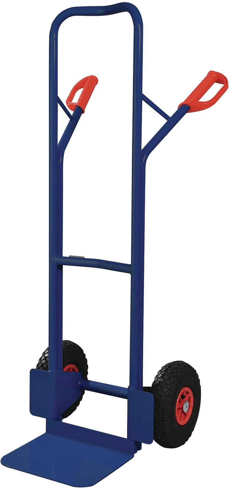 TECWERK Stapelkarre 1300 mm mit Luftbereifung, 300 kg Tragfähigkeit, saphirblau