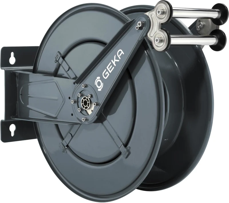 GEKA Schlauchaufroller PA30 mit Federrückzug, G 1 AG, pulverbeschichteter Stahl, 25,4 kg