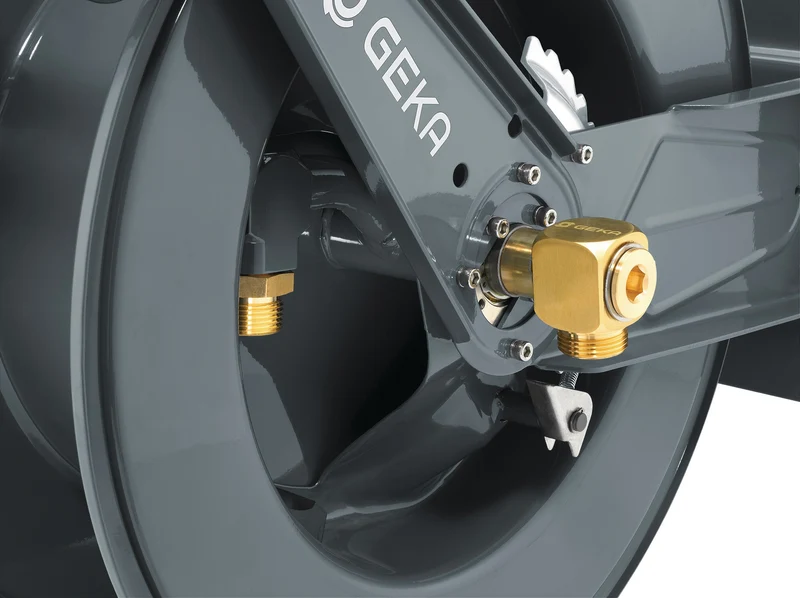 GEKA Schlauchaufroller PA30 mit Federrückzug, G 1 AG, pulverbeschichteter Stahl, 25,4 kg