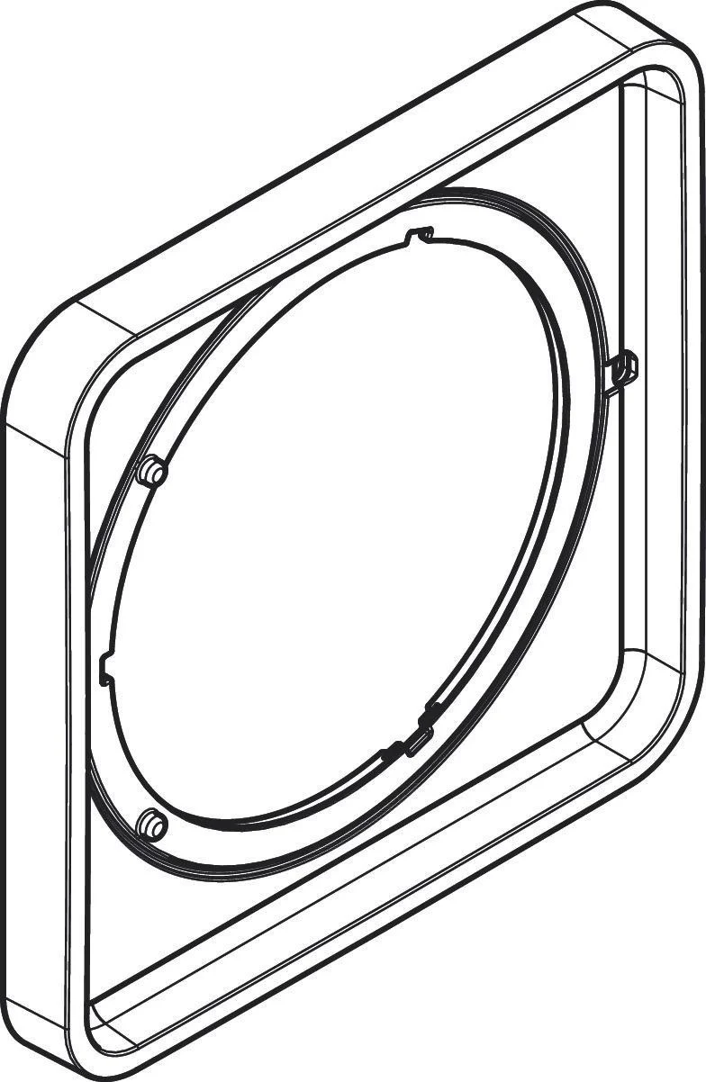 HANSGROHE Verlängerungsrosette ShowerSelect Comfort 5 mm – 170 x 170 mm