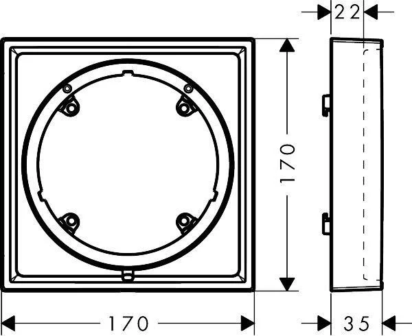 HANSGROHE Verlängerungsrosette 22mm