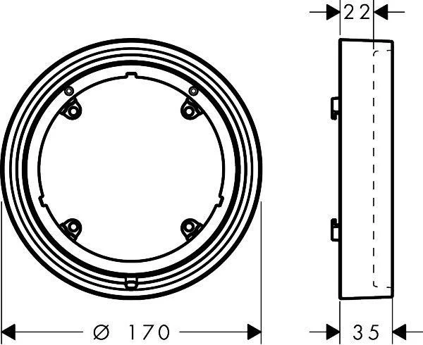HANSGROHE Verlängerungsrosette ShowerSelect Com 22mm