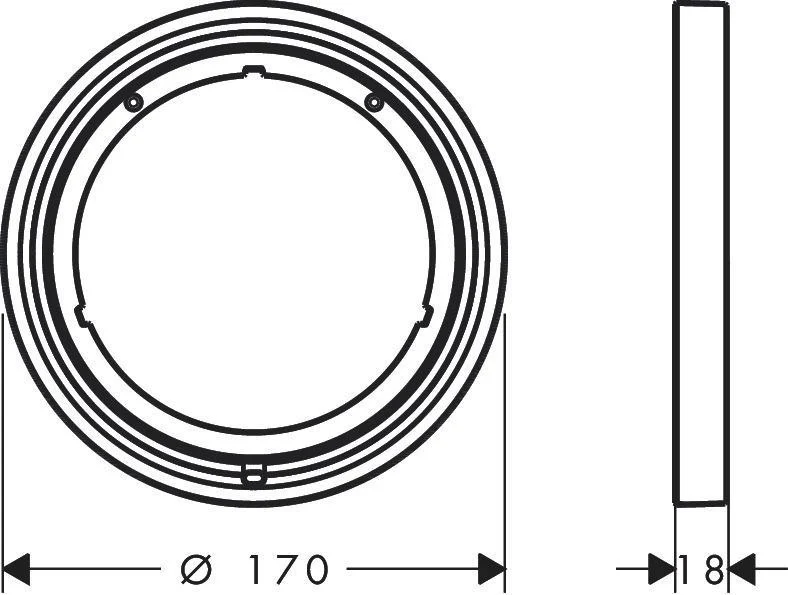 HANSGROHE Verlängerungsrosette ShowerSelect Com 5mm