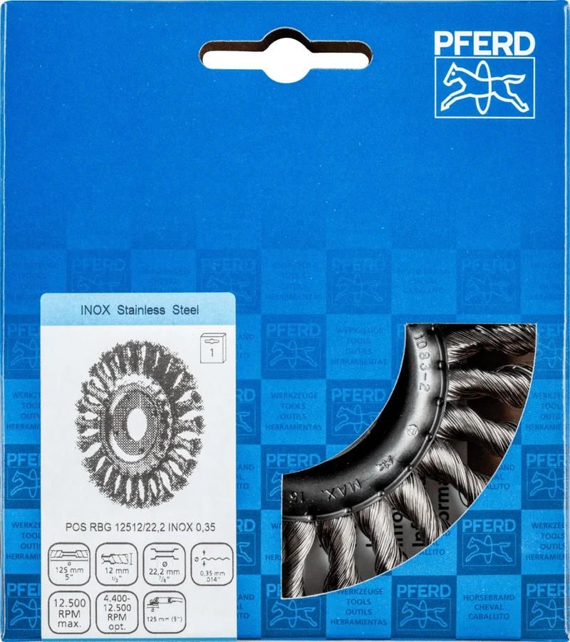 PFERD TOOLS Rundbürste POS RBG 12512 D.125mm 12mm