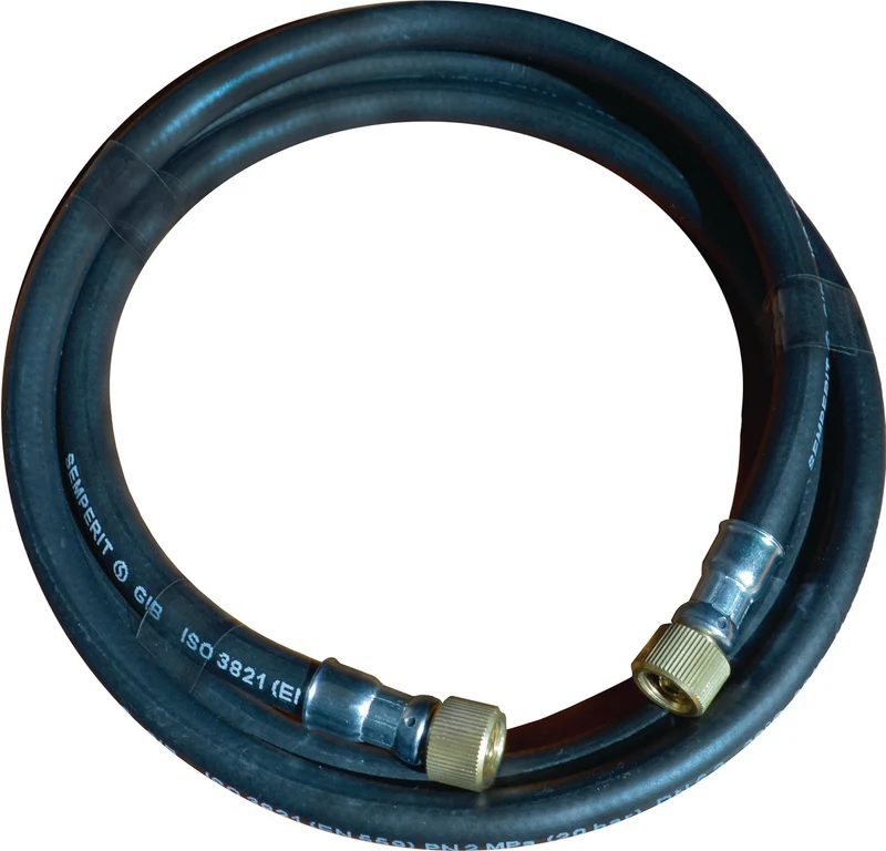 CONZELMANN Gasschlauch 1,8 m ID 6,3 mm Wand 3 mm schwarz – DIN EN ISO 3821