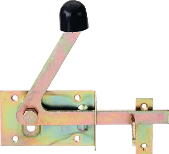 GAH Gartentorfalle H100xB60mm galvanisch gelb verzinkt für schmale Rahmenhölzer